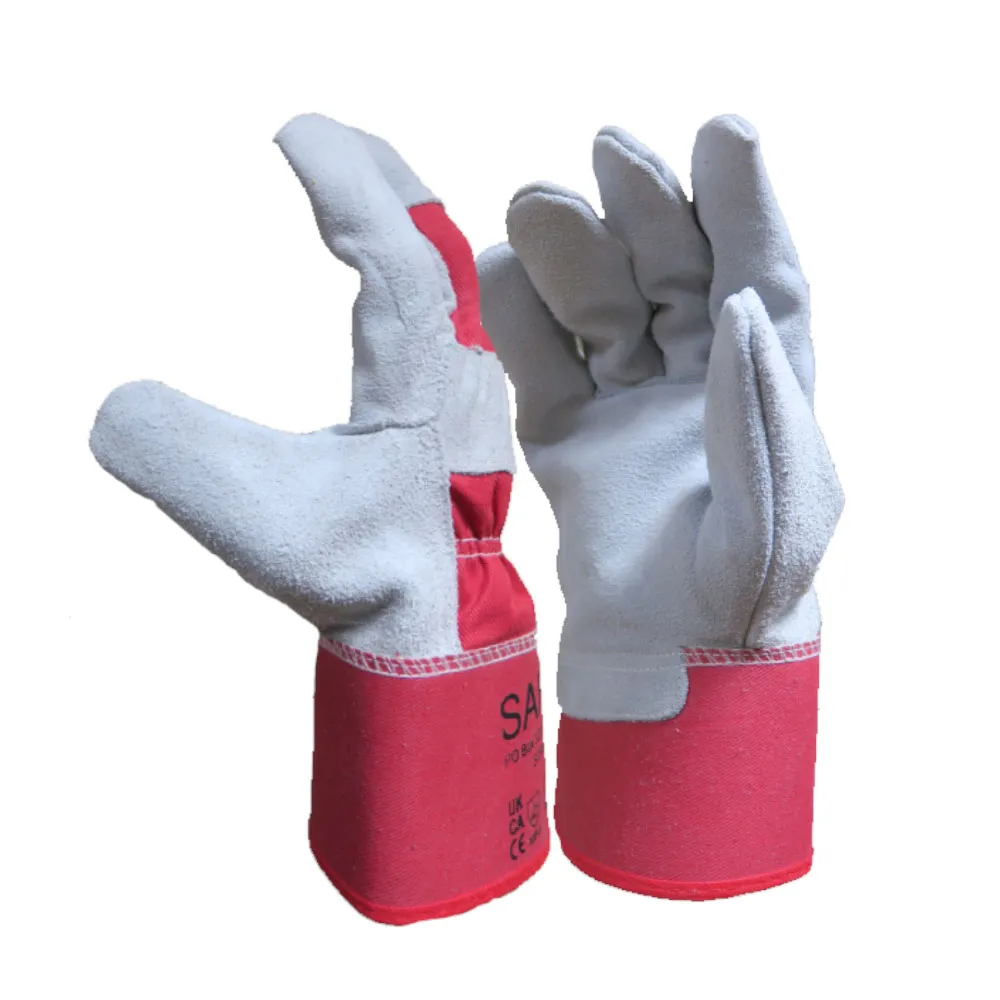 Red Rigger Gloves - Single Palm - Case of 96 Pairs — Red